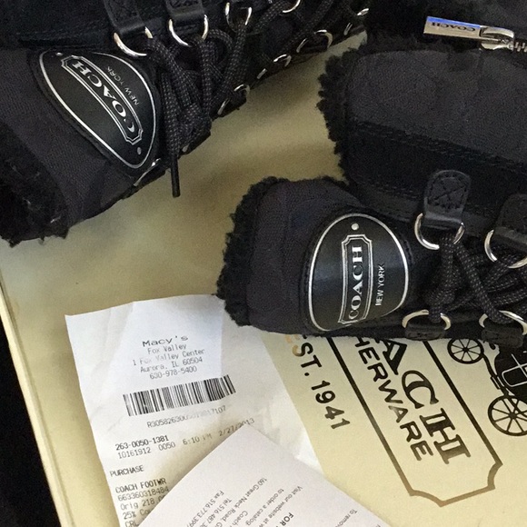 Sz’s 7.5 OR 8 LIBBY BLACK Signature Logo Eyelet Zipper Tall Calf BOOTS EUC A7175 - Picture 13 of 16